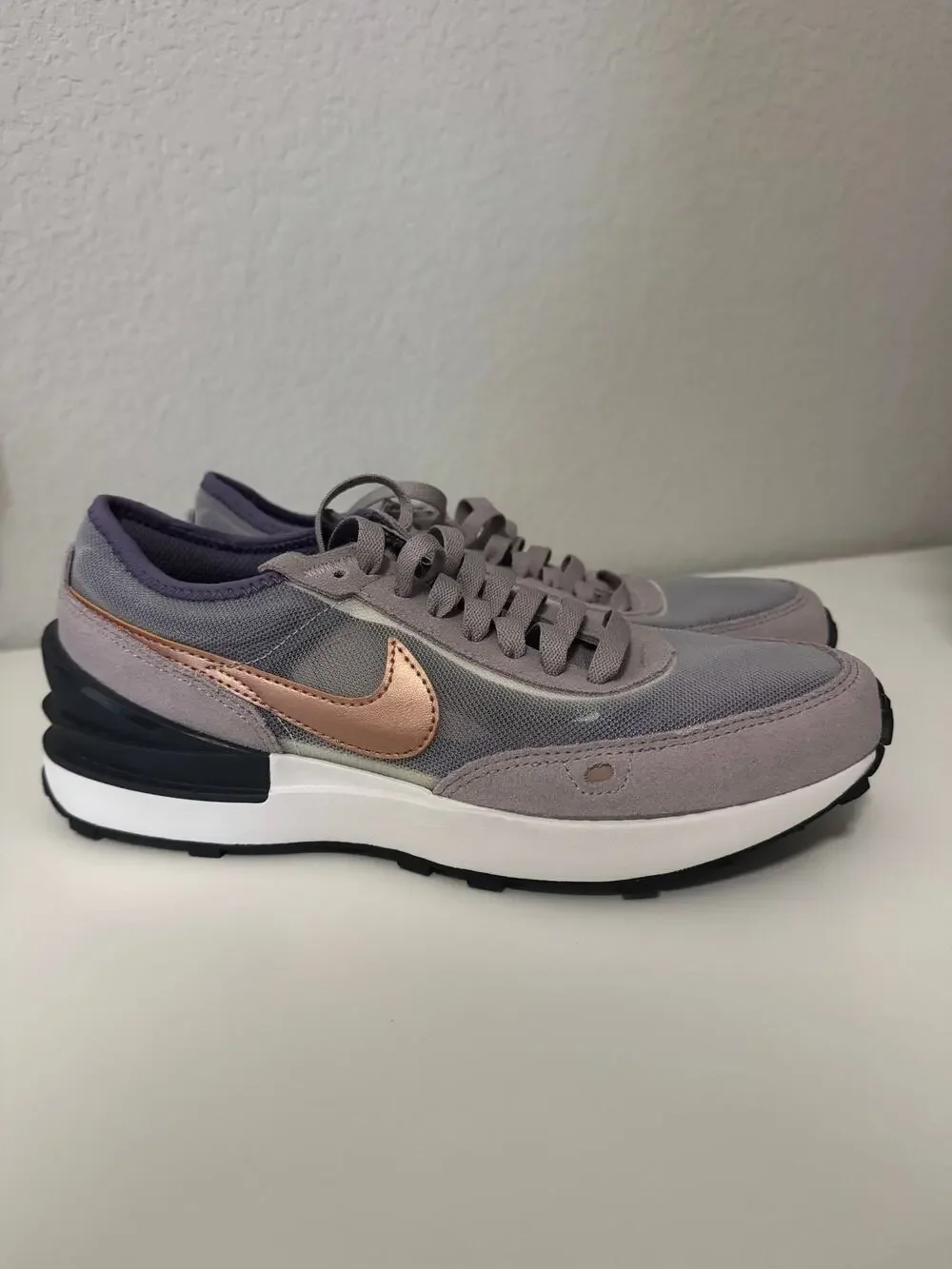 Nike Waffle One GS Amethyst Ash Summit Ash Grey Rose Gold Purple Sz 5.5 Y